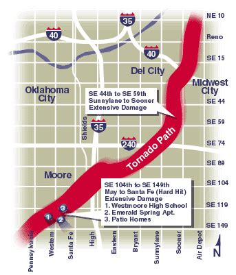 OKlahoma Tornado May 3, 1999 Maps