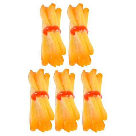 5pcs Fake French Fries False Food Model French Fries Artificial Food Fake Food Artificial French