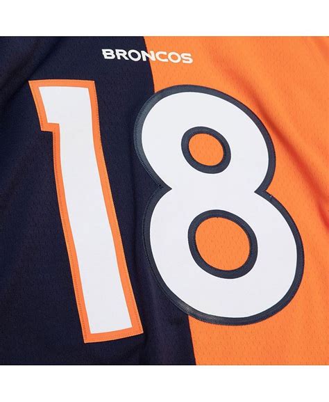 Mitchell And Ness Mens Peyton Manning Navy Orange Denver Broncos 2015