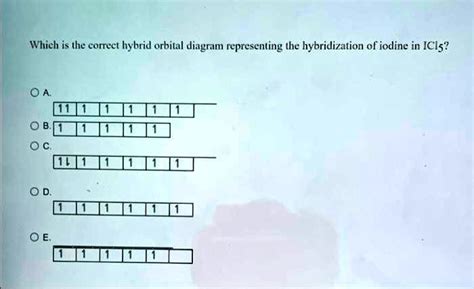 SOLVED Which Is The Correct Hybrid Orbital Diagram Representing The