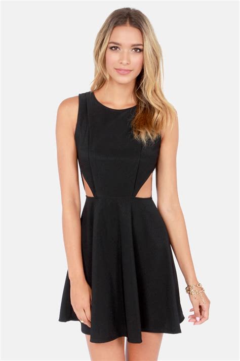 Cute Black Dress Backless Dress Cutout Dress 4200 Lulus