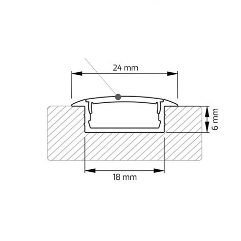 Perfil Empotrar Ancho XL 2m Tira LED Decoled Valencia