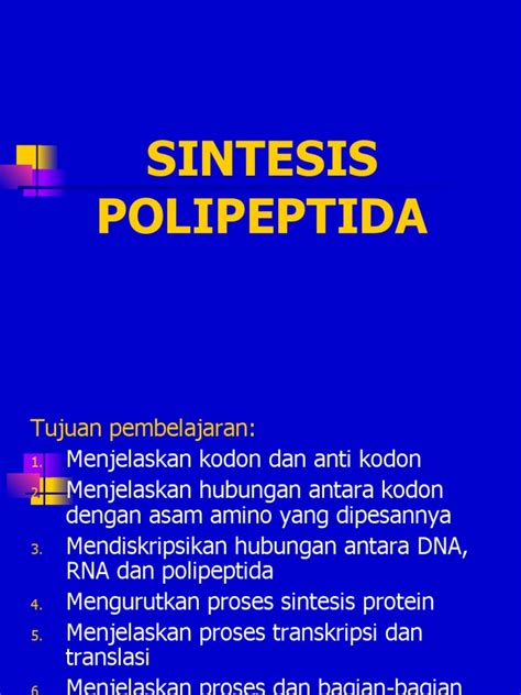 Bab 04 Sintesis Polipeptida Pdf