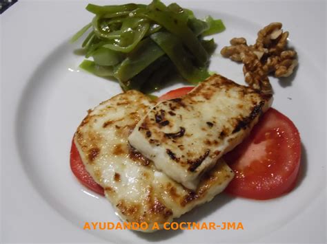 Queso Fresco A La Plancha Con Ensalada