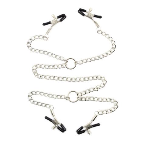 Nipple Clamps With Chain BDSM Bondage Slave Fetish Nipple Labia Clitoris Sex Toy EBay