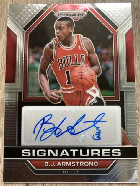 B J CARTE AUTO ARMSTRONG CHICAGO BULLS NBA BASKETBALL PANINI PRIZM