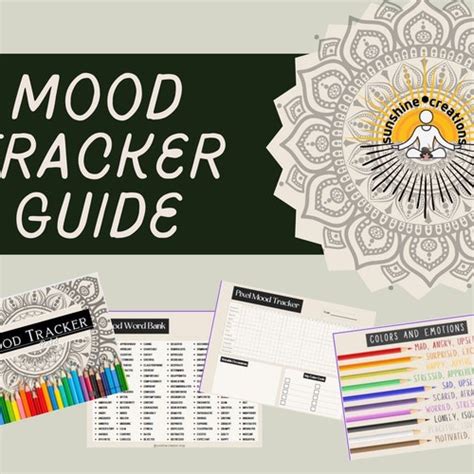 Mood Tracker Worksheet Pack Printable Worksheets For Etsy