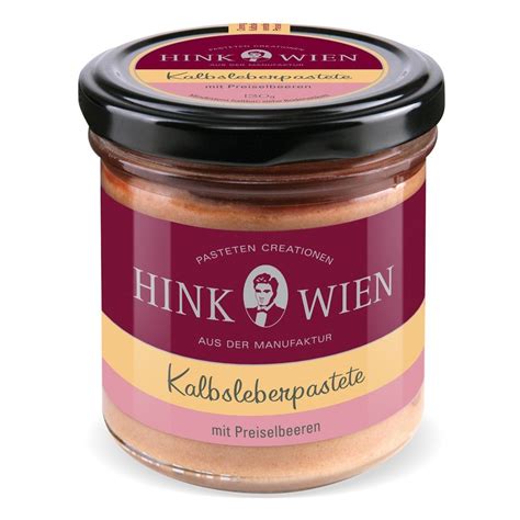 Hink Pasteten Kalbsleberpastete mit Preiselbeeren 130g Österreich