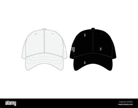 Streetwear Mock Up Templates Trucker Hat Snapback Fitted Cap Hat Vector