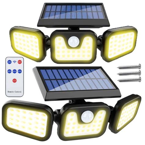 Lampa solarna zewnętrzna halogen ścienny LED COB z czujnikiem ruchu i