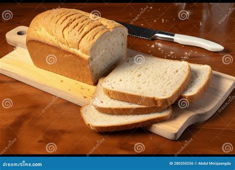 Pizarra De Cocina Blanca Adornada Con Rebanadas De Pan De Trigo Fresco