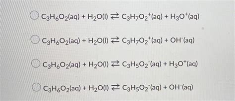 Solved Propionic Acid C H Is A Natural Body Metabolite Chegg