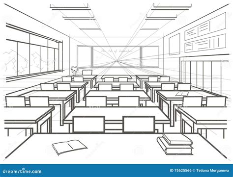 建筑剪影内部学校教室 向量例证 插画 包括有 概念 顽皮地 背包 设计 图画 例证 结构 空间 75625566