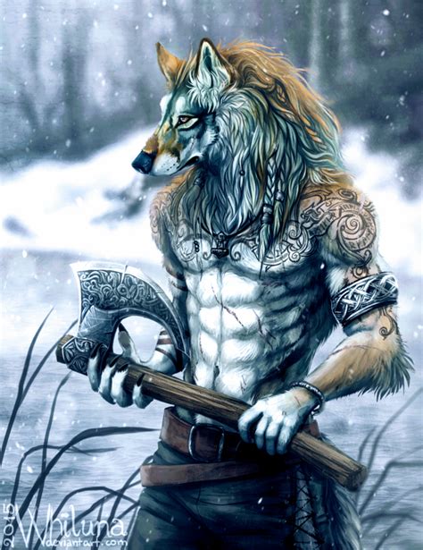 Wolf Anthro Warrior - Hueso Wallpaper