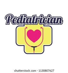 Pediatrician Logo Doctor Clinic Vector Illustration Stock Vector