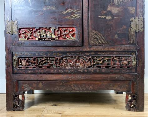 Antique Chinese Lacquered Cabinet For Sale At Pamono