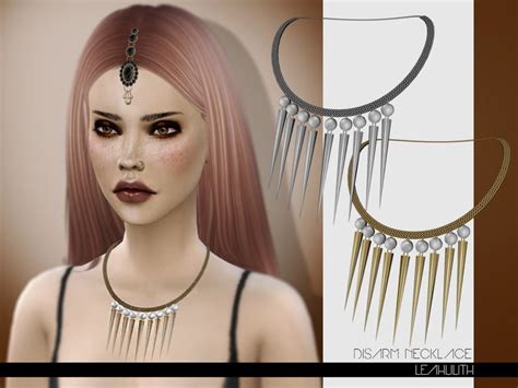 Leah Lilliths Leahlilith Disarm Necklace En 2024 Sims Sims 4