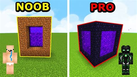 Minecraft Noob Vs Pro Jak Zbudowa Portal W Minecraft Youtube