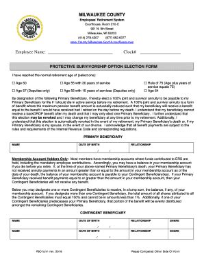 Fillable Online County Milwaukee Pso Form With Updates Doc