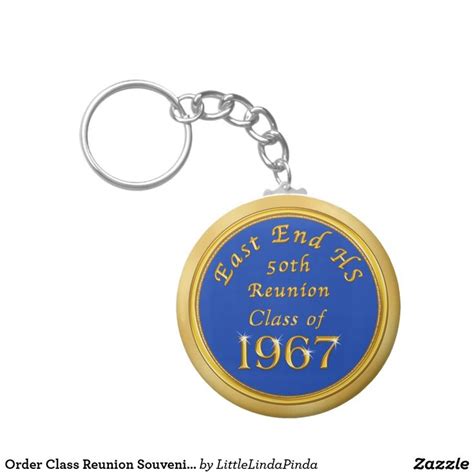 Order Class Reunion Souvenirs in Your Text, Colors Keychain | Zazzle ...