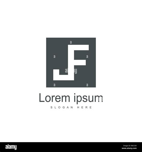 Letra inicial JF Logo diseño de plantilla Carta minimalista diseño