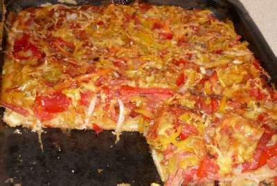 Pizza Na Plech Recept Srecepty Cz