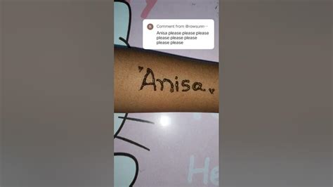 Anisa Name Ki Tattoo Design ☺️ Please Like Comments And Subscribe 🙏