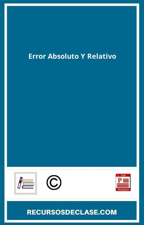 Ejercicios Error Absoluto Y Relativo PDF 2024