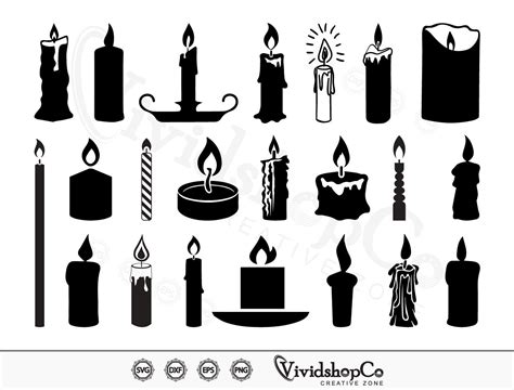 Candle Svg Birthday Candle Svg Candle Clipart Candle Cut Files For