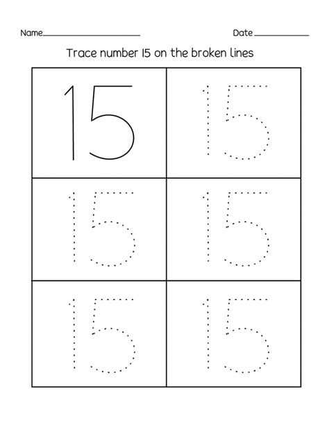 Number 15 Worksheets To Print Learning Printable Number 15 Worksheets