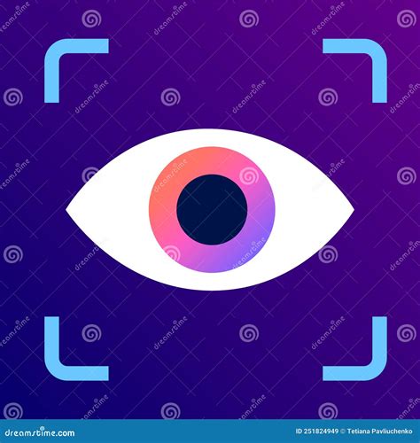 Eye scan technology stock vector. Illustration of lens - 251824949