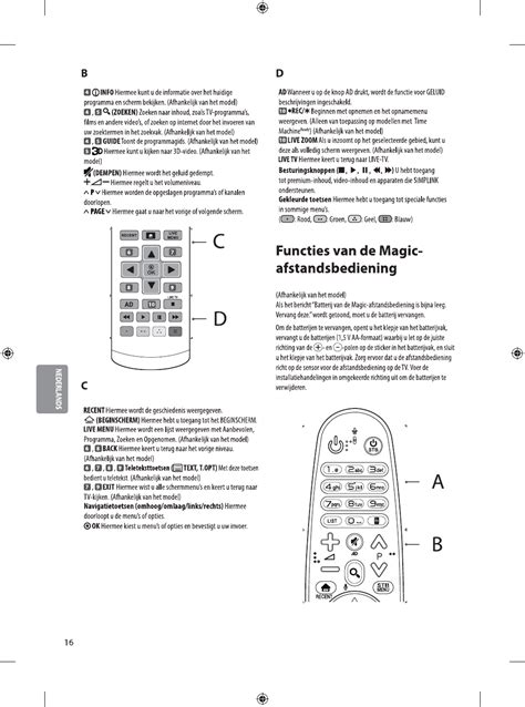 Handleiding Lg 43uh668v Pagina 16 Van 20 Nederlands