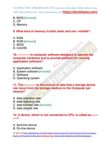 Solution Computer Solved Mcqs For Ppsc Fpsc Kppsc Nts Bpsc Tests