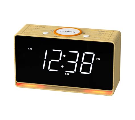 Alarm Clock Radio with Bluetooth Speaker, FM Radio, Dual Alarm with Snooze, Large LED Display ...