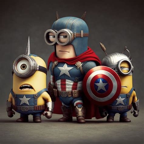 Minions In Suit Of Captain America In 2024 Cute Minions Minions Wallpaper Minions Love