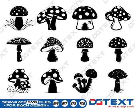 Pilz Svg Pilz Vektor Silhouette Cricut Datei Clipart Etsy Schweiz