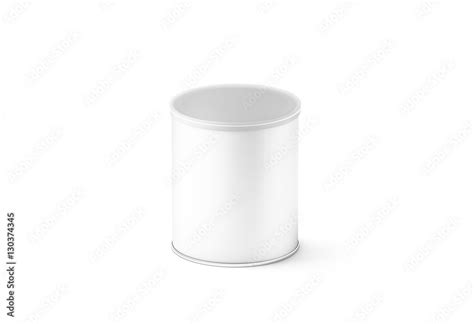 Blank White Small Carton Cylinder Box Mockup Isolated 3d Rendering