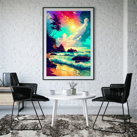 Tropical Summer Wall Art Home Decor Art Print Digital Download Beach ...