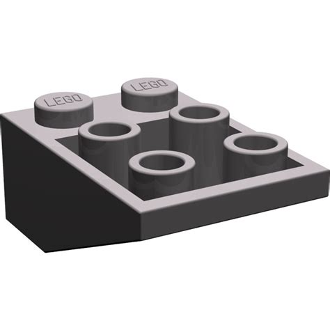 Lego Dark Stone Gray Slope X Inverted With Connections