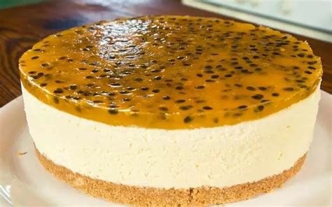 Cheesecake de Maracuyá sin horno Deliciosi Receta Postres