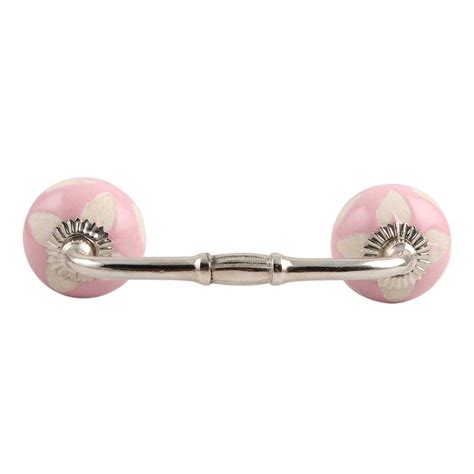 Pink Etched Ceramic Bridge Handle