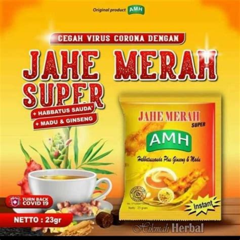 Jual AMH Jahe Merah Super Habbatus Sauda Madu Ginseng Minuman Kesehatan