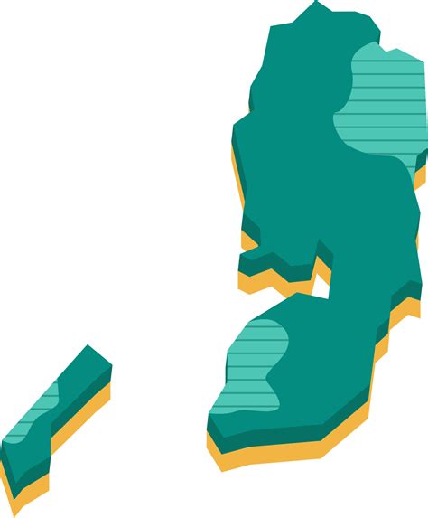 3d map of State of Palestine 11675572 PNG