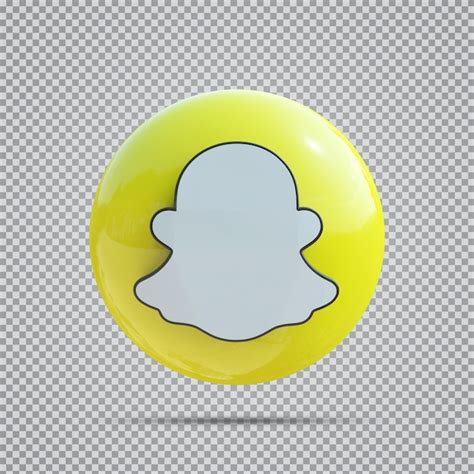 Icono De Redes Sociales Snapchat 3d Archivo PSD Premium