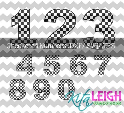 Checkered Numbers Svg