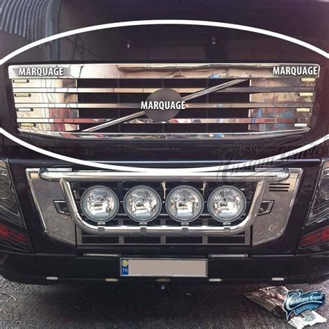 Grille Inox Partie Haute Calandre Volvo Fh Accessoire En Acier