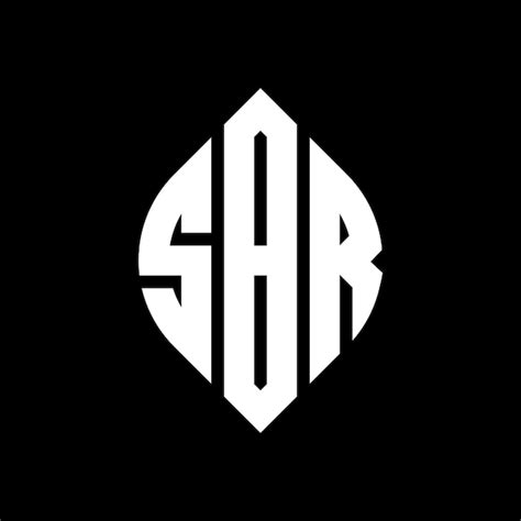 Diseño del logotipo de la letra del círculo sbr con forma de círculo y