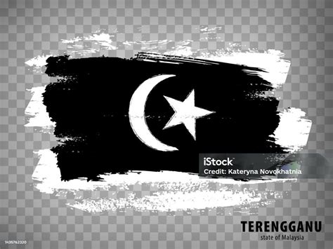 Flag Of Terengganu From Brush Strokes Flag State Terengganu Of Malaysia ...