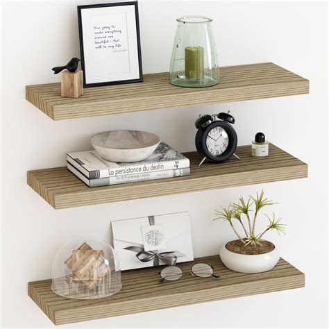 Fixwal 24in Floating Shelves For Wall Rustic Wood Bathroom Shelves With Invisible Brackets