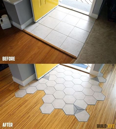 Hexagon Tile Floor Transition Entrance Hexagon Tile Floor Tile Floor